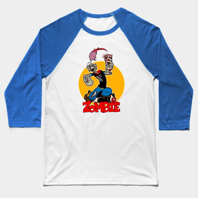 Zombie The Sailor Man Baseball T-Shirt by TeeLabs